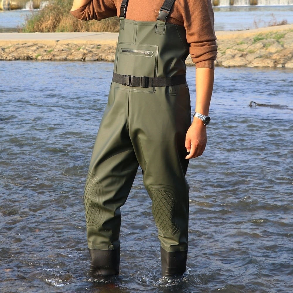 Fishing Pants Waterproof - Convenient PVC Fishing Suit Double Knee