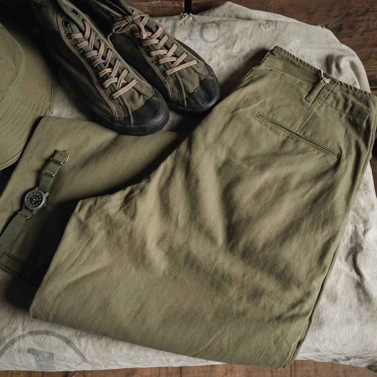 Bronson M-41 Herringbone Twill - Fishing Pants Waterproof ulasan dan harga