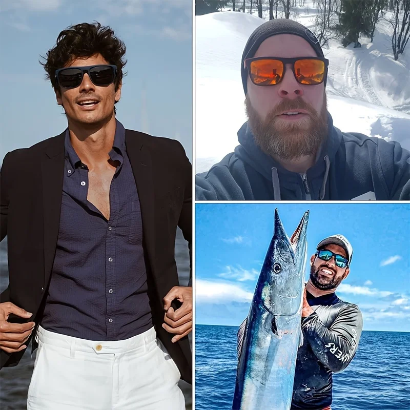 1/3PCS Vintage Square High End - Fishing Sunglasses Polarized ulasan dan harga